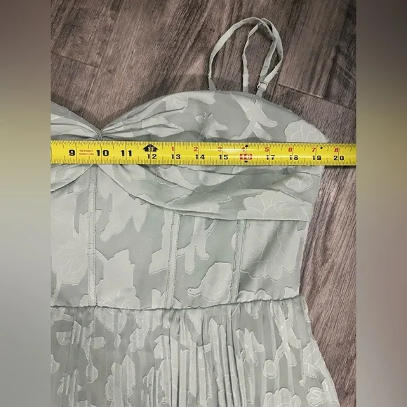 AZAZIE Akiko Pleated Maxi Formal Dress | Pistachio Green | NWT | Size 14 - Picture 6 of 10